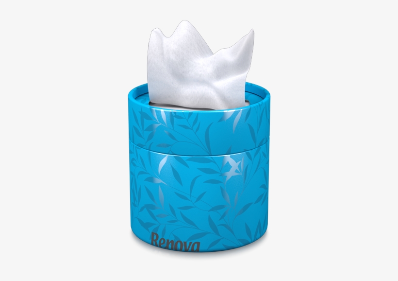 White Facial Tissues Blue Box - Box Of Tissues Blue, transparent png download