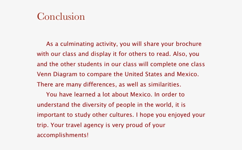 Conclusion As A Culminating Activity, You Will Share - Conclusion For Geography Project, transparent png download