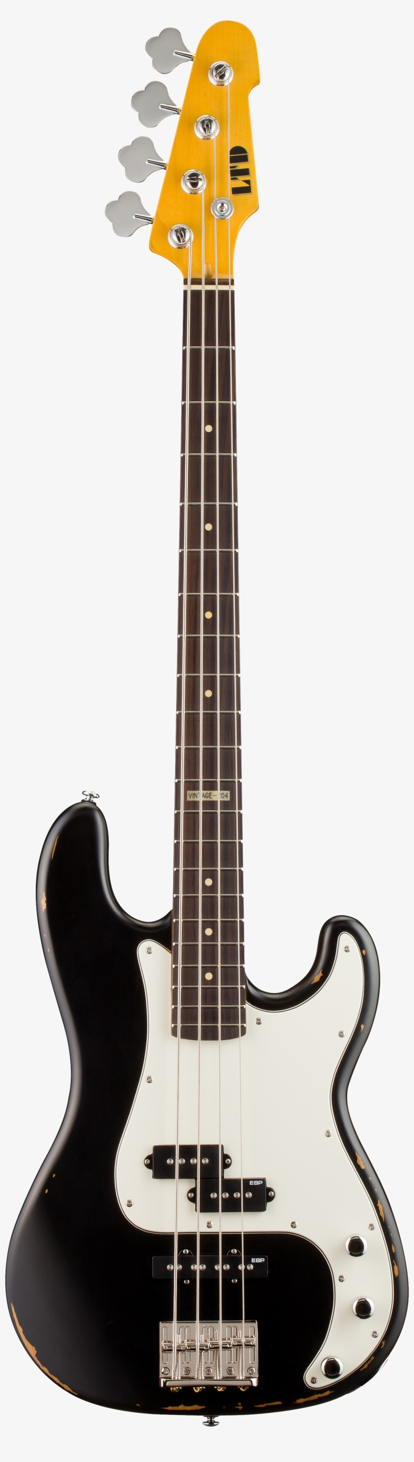 Black Electric Guitar Png Image - Fender 2017 American Pro Precision Bass Guitar Mn -, transparent png download