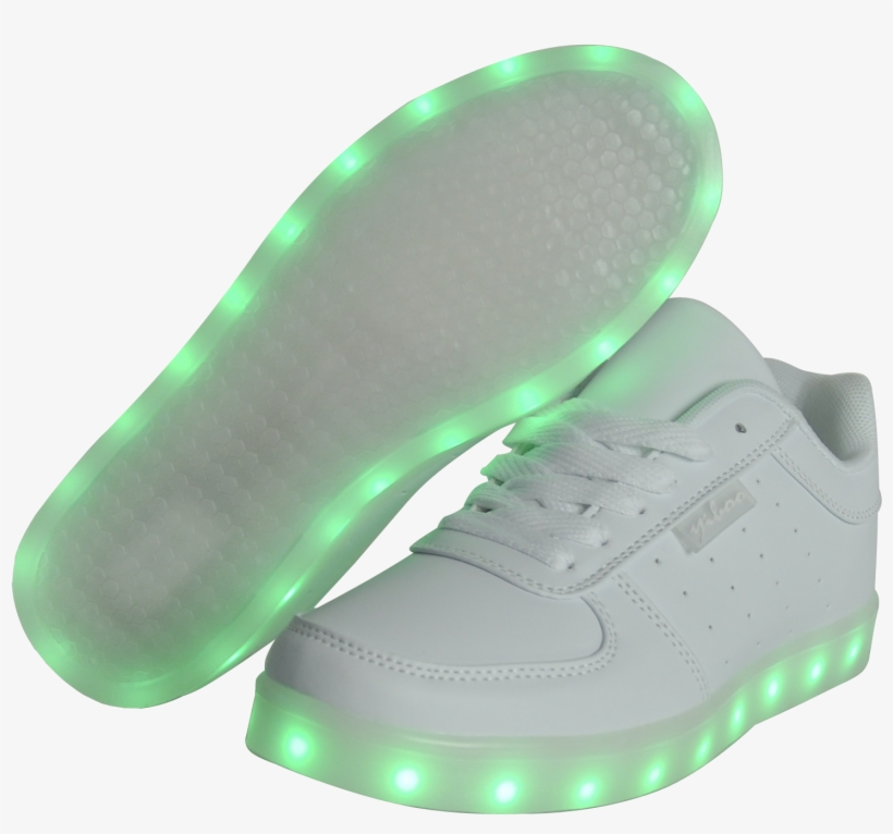 White Led Shoes - Sneakers, transparent png download