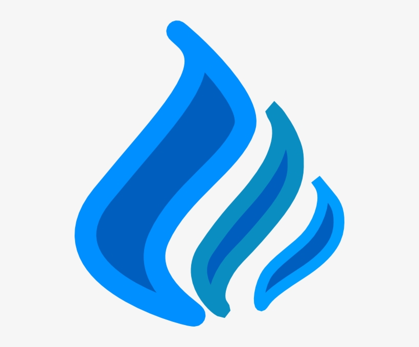 Blue Flame Solid Color6 Clip Art - Blue Flame Clipart, transparent png download