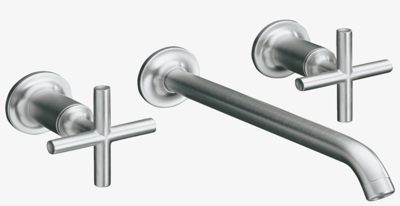 Puristic 3 Hole Wall Mount Washbasin Mixer ®, transparent png download