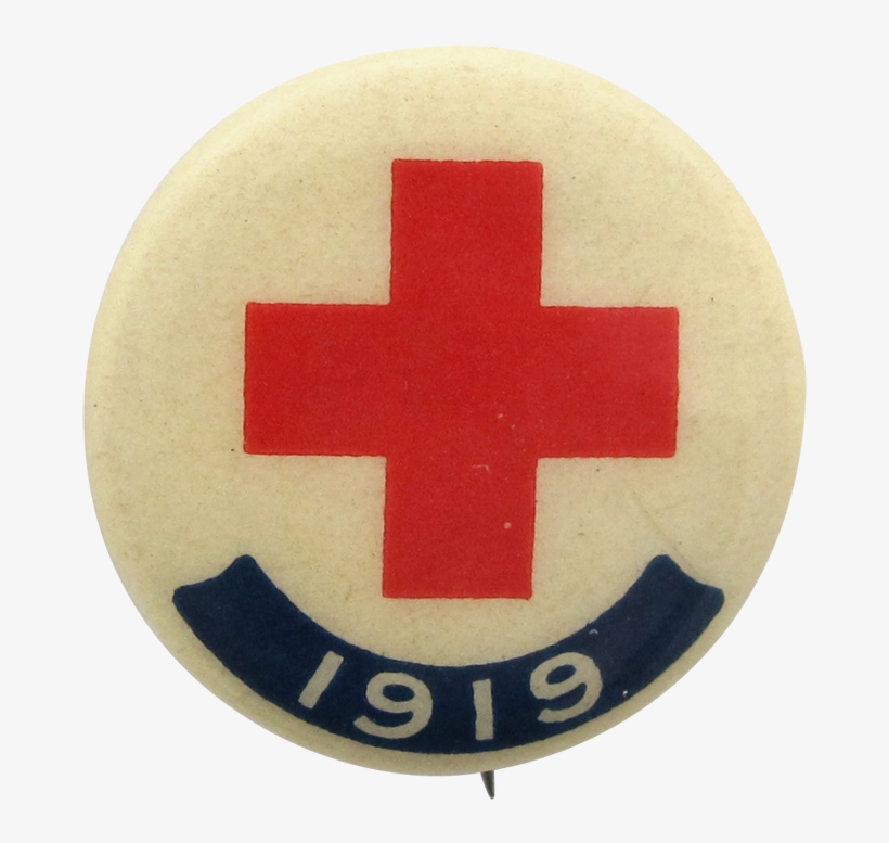 Red Cross 1919 Cause Button Museum - Emblem, transparent png download