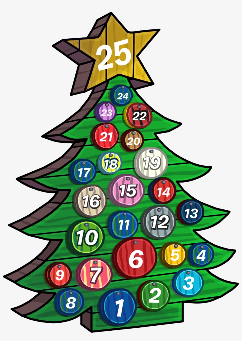 2016 Advent Calendar Snow Forts Tree - Club Penguin Christmas Tree, transparent png download