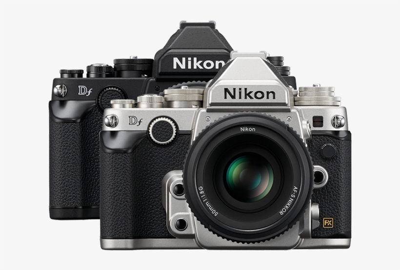 Vintage Camera Logo Png - Nikon Df With Af-s 50mm F/1.8 Lens (silver), transparent png download
