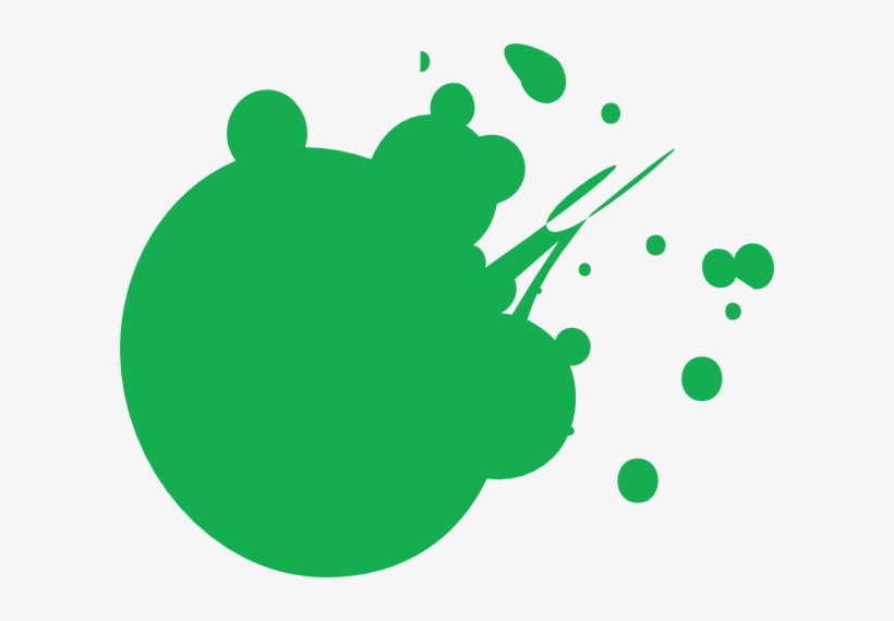 Neon Clipart Paint Splatter - Green Paint Splatter Clipart, transparent png download