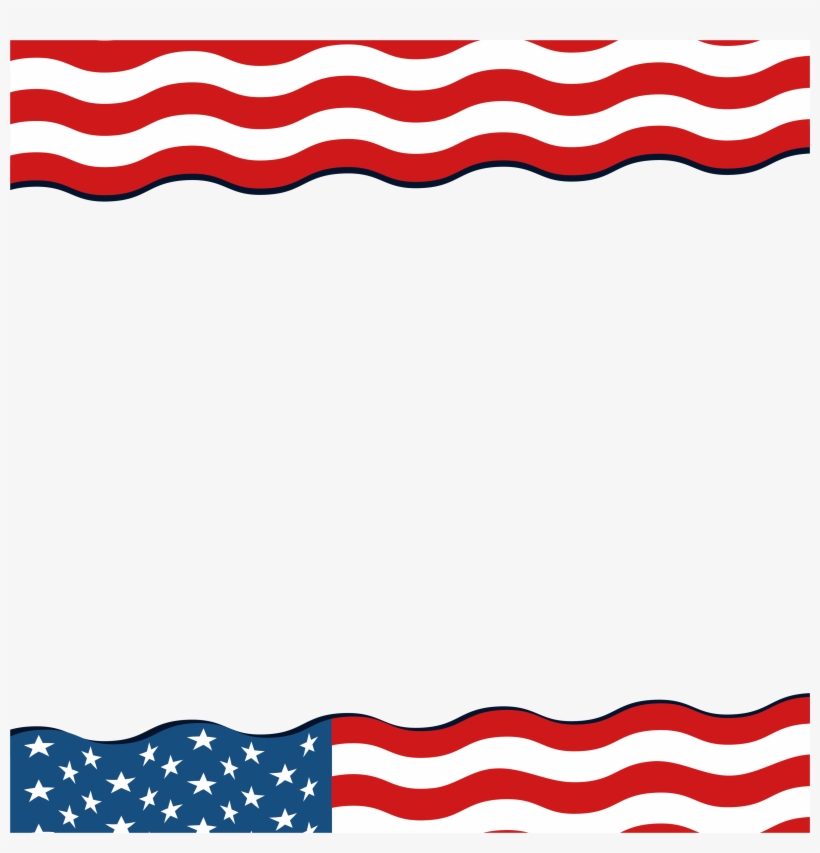 Black And White America Border Clipart American Flag Border