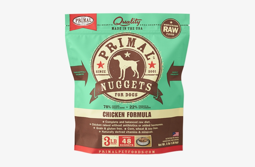 Raw Frozen Canine Chicken Formula - Primal Turkey And Sardine Nuggets, transparent png download