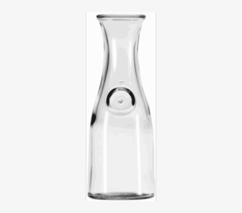 Glass, Bottle, Empty, Beverages, Milk, Bottles - Carafe Of Wine, transparent png download