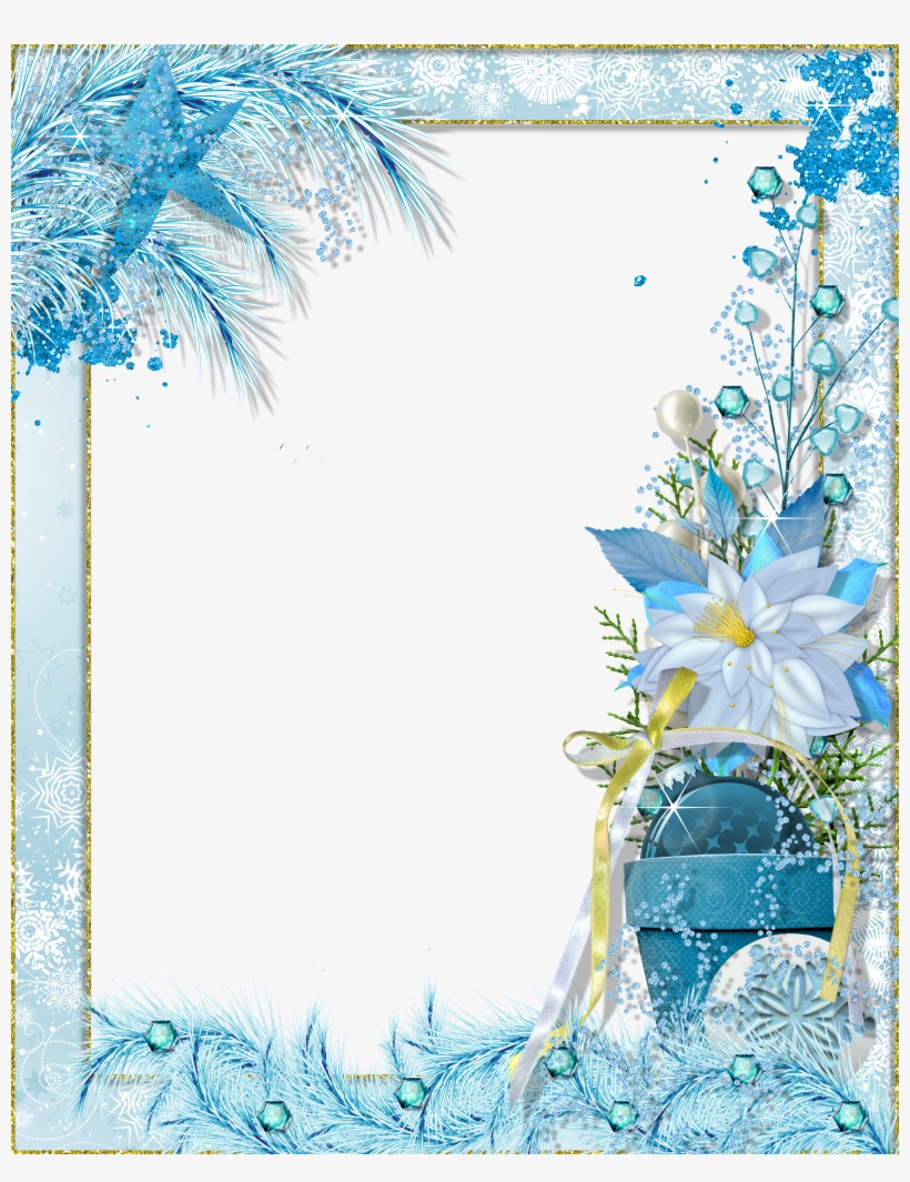 Snowflakes Border Png Download - Winter Frame Png, transparent png download