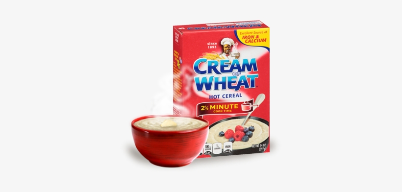 Cream Of Wheat In Packaging Next To A Bowl Of Cream - Cream Of Wheat Regular, transparent png download