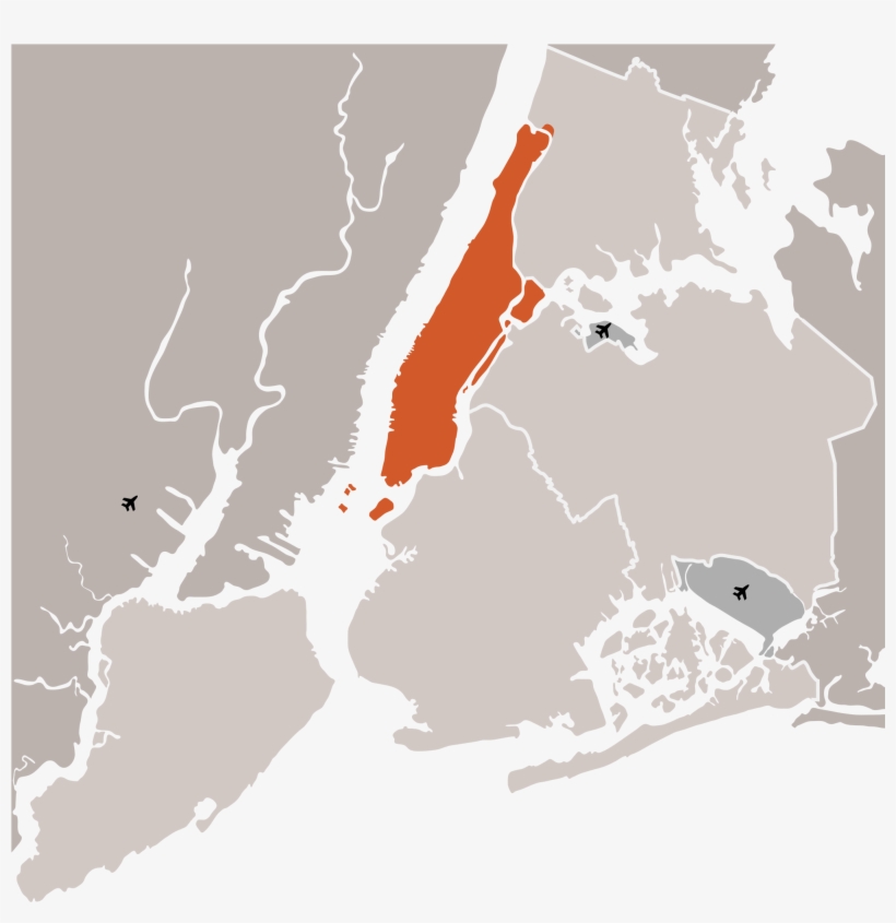 New York City Location Manhattan - New York City Map Png PNG Image ...
