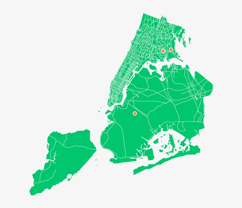 New York City Food Desert Map - New York City Map Vector, transparent png download