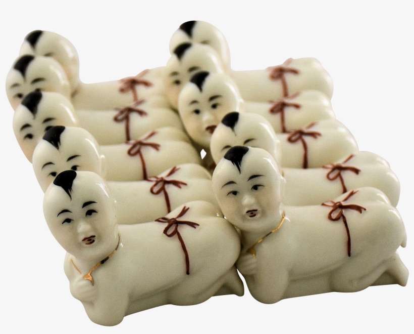 Vintage Asian Chopstick Knife Rests Japanese Sumo Wrestler, transparent png download