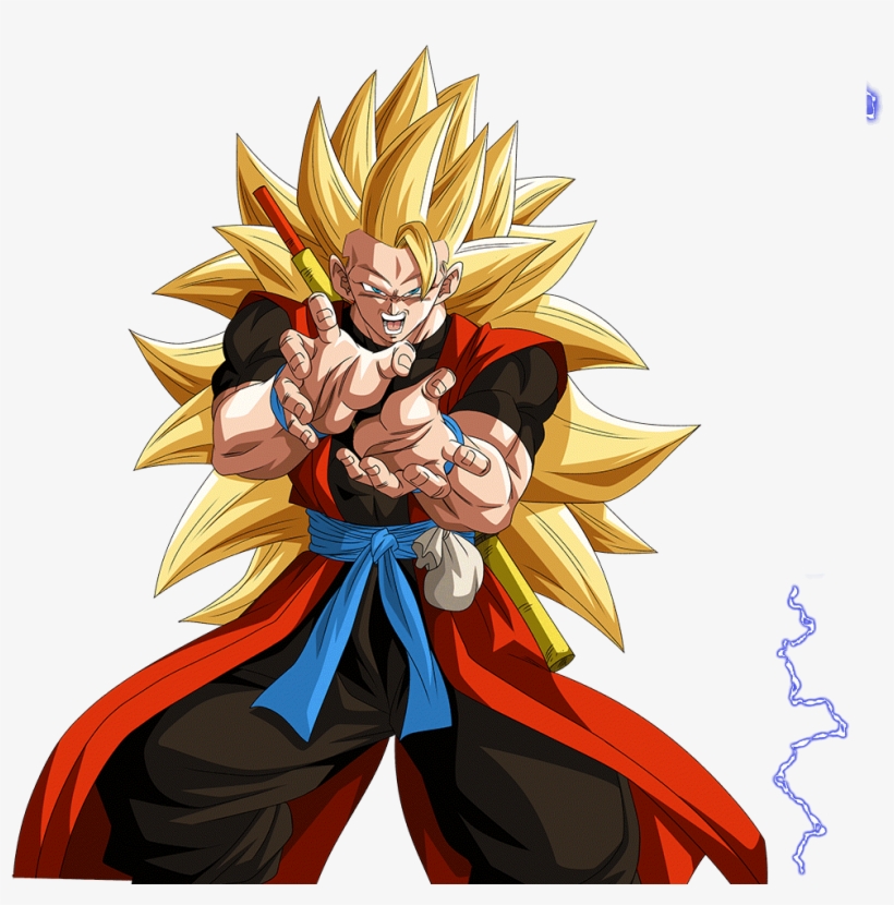 Fluffedited The Face Of One Of Ssj3 Xeno Goku's Closeups, transparent png download