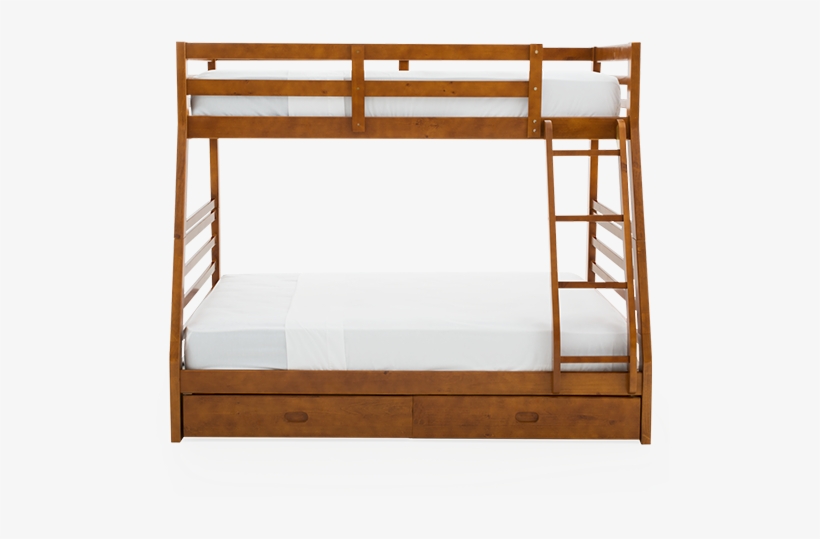 Image For Honey Brown Twin/double Kid Bunk Bed With, transparent png download