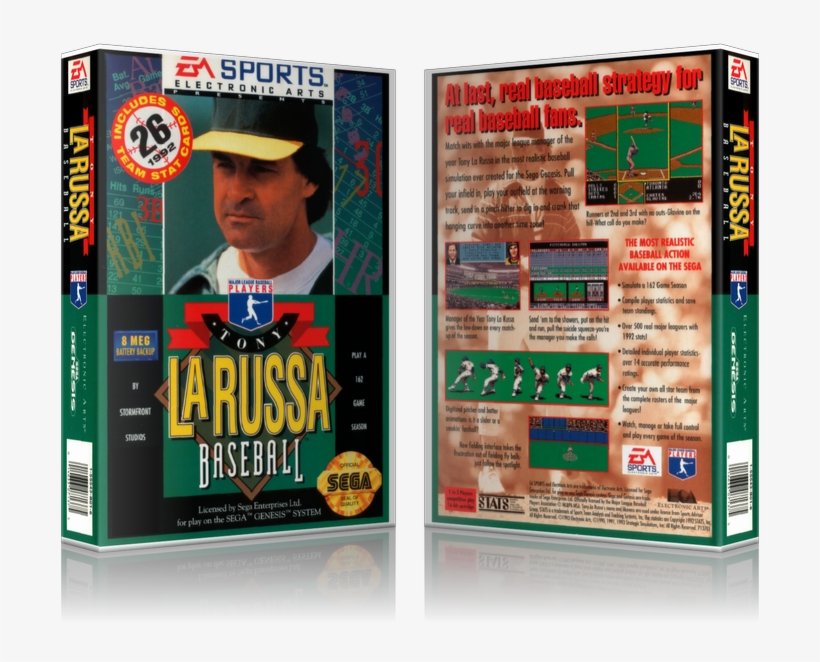 Sega Genesis Tony Larussa Baseball Sega Megadrive Replacement, transparent png download