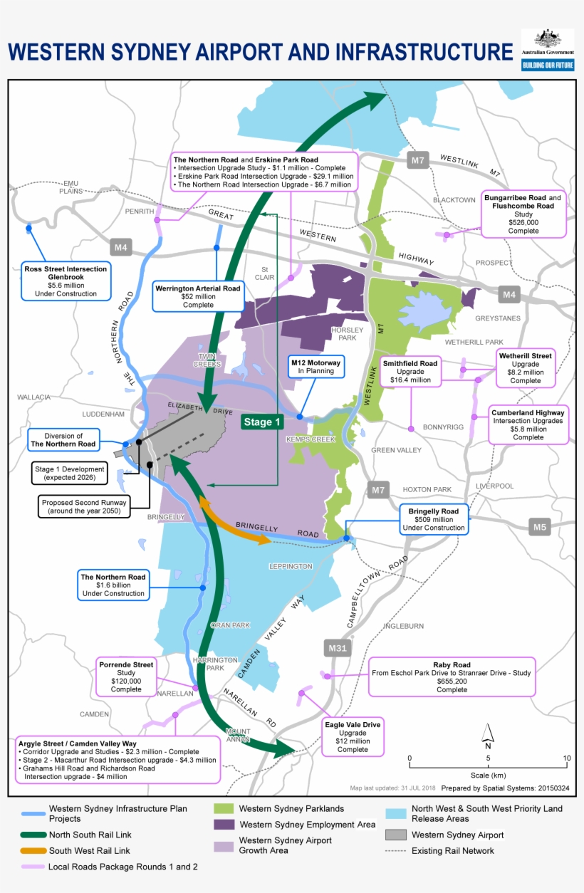 Map Showing Location Of Sydney Airport Sites And The, transparent png download