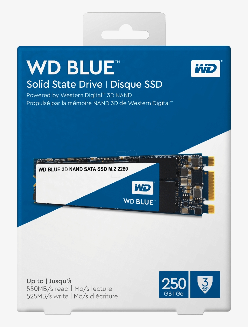 Western Digital Blue 3d Nand 250gb Pc Ssd, transparent png download