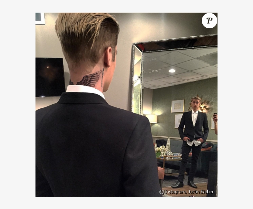 Justin Bieber Et Son Nouveau Tatouage, Des Ailes Sur, transparent png download