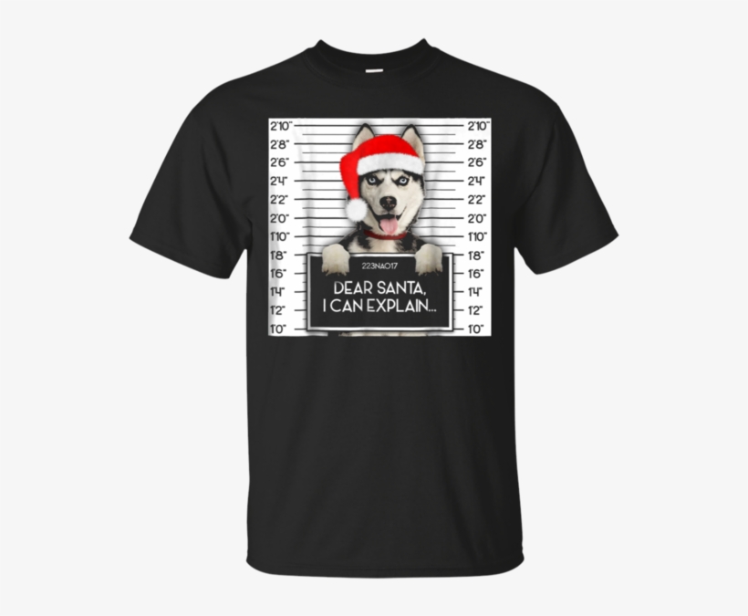 Xmas Siberian Husky Lover Santa Hat Dog Christmas T-shirt, transparent png download