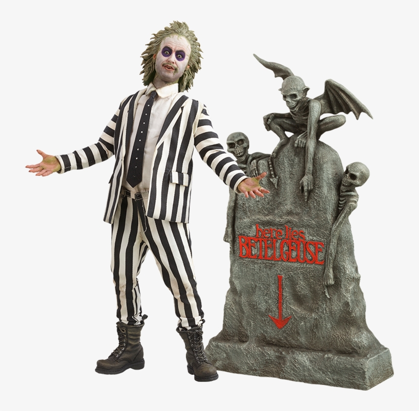 Beetlejuice Action Figure And Tombstone 1/6th Scale - Beetlejuice Figure, transparent png download