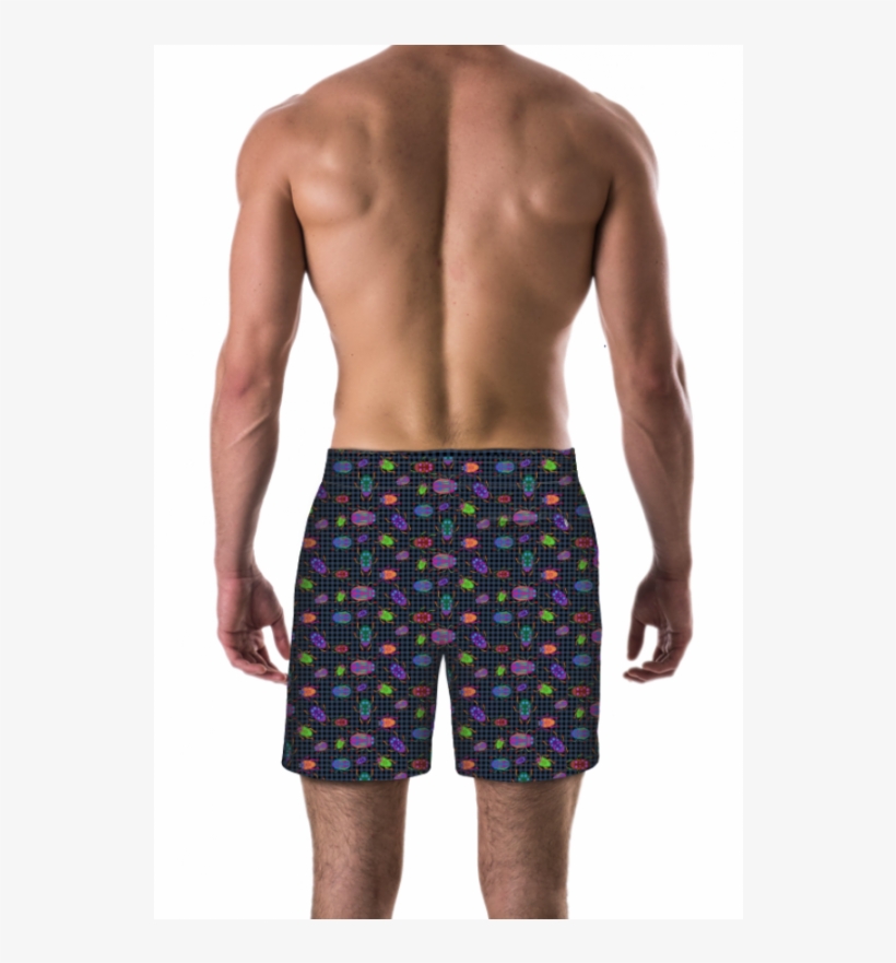 Men's Swim Trunks - Body Builder Side View, transparent png download