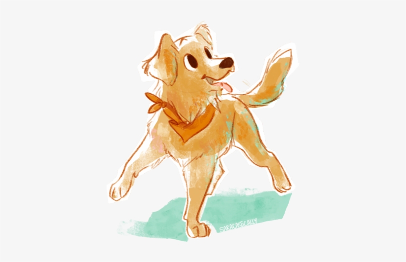 I Met A Golden Pup Yesterday Her Name Is Delta She - Illustration, transparent png download