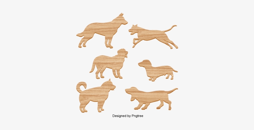 Simple Wood Pattern Design, Simple, Wood, Material - 跳躍 狗 剪影, transparent png download
