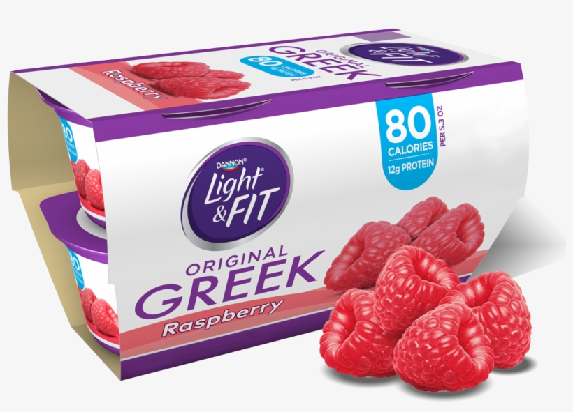 Raspberry Greek Yogurt - Light And Fit Greek Raspberry, transparent png download