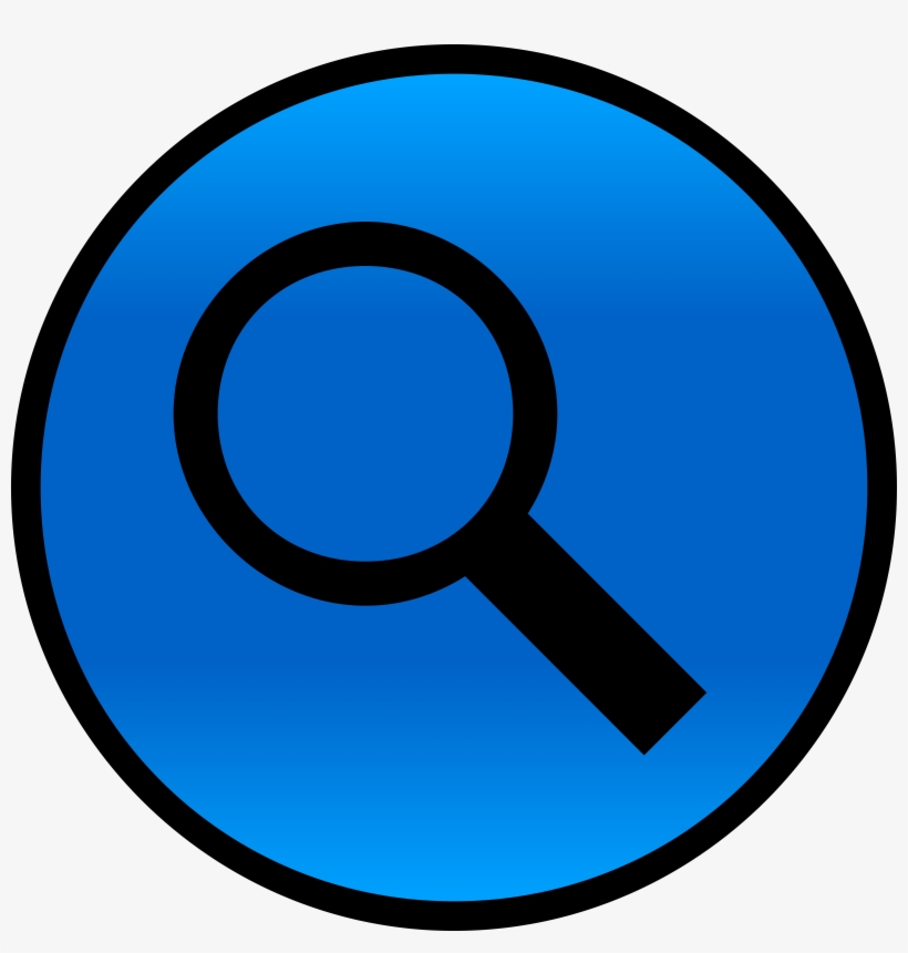 Zoom Button With Vector Image Free Stock - Magnifying Glass Clipart In Circle, transparent png download