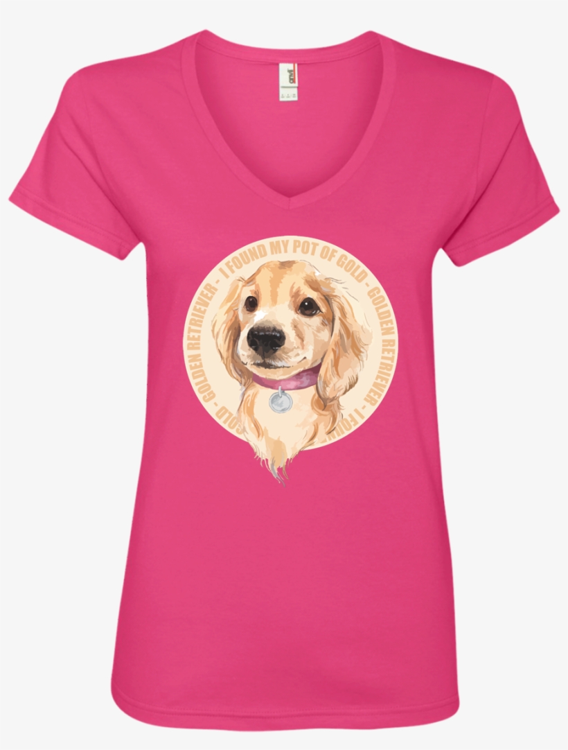 Golden Retriever Design Women's - Pittsburgh Penguins Ladies' V-neck T, transparent png download