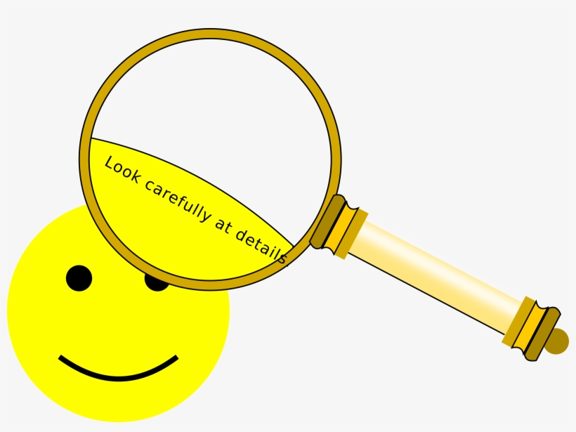 Big Image - Smiley With Magnifying Glass, transparent png download