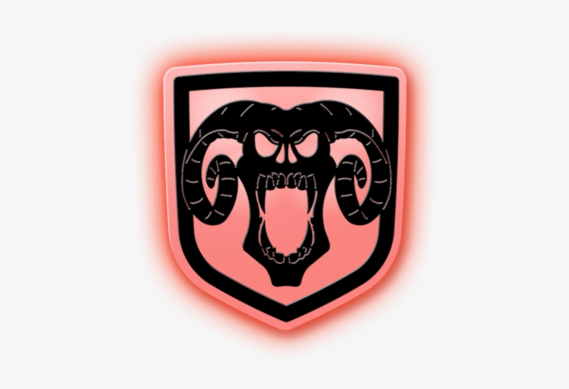 Illuminated Demon Skull Tailgate Grille Emblem Main - Ram Trucks, transparent png download