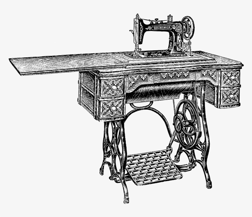Objects - Vintage Sewing Machine Png, transparent png download