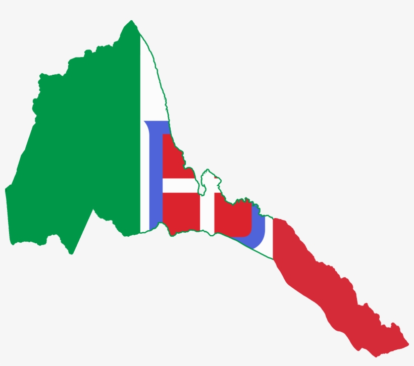 Flag Map Of Italian Eritrea - Eritrea Flag, transparent png download