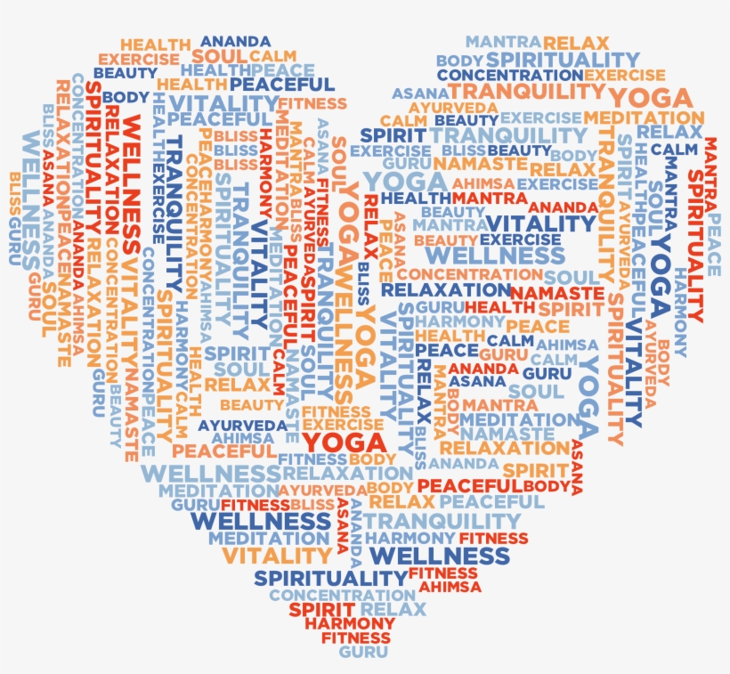 This Free Icons Png Design Of Yoga Love Word Cloud, transparent png download