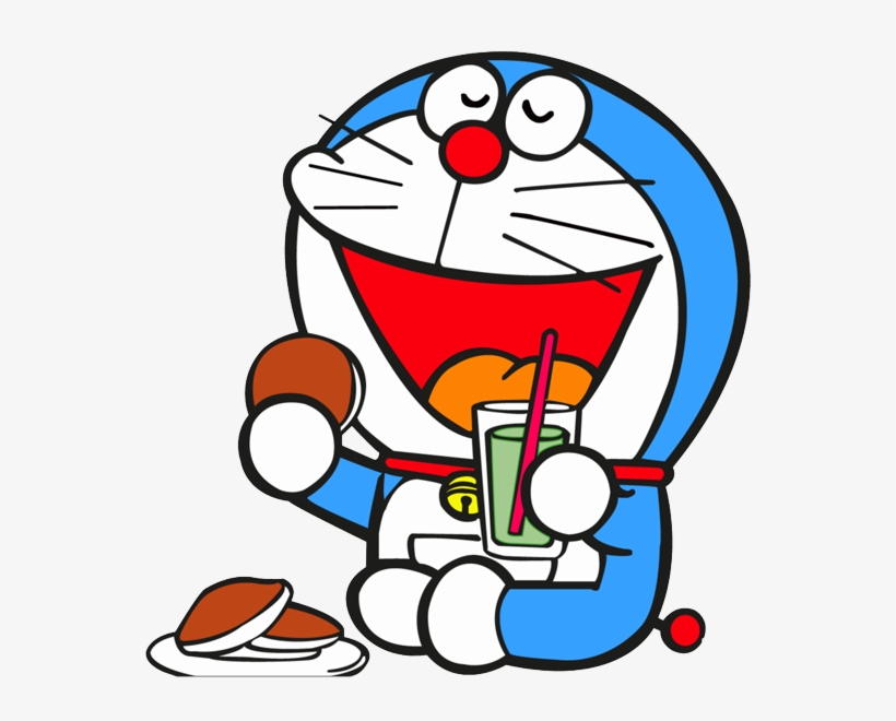 Doraemon Transparent Png - Doraemon With Dora Cake, transparent png download