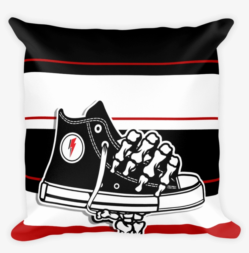 Skeleton Hand Grabbing High Top Sneaker Throw Pillow - High-top, transparent png download