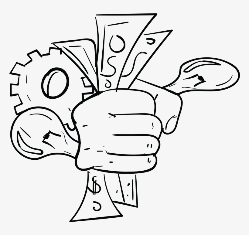Uang Line Art Png, transparent png download