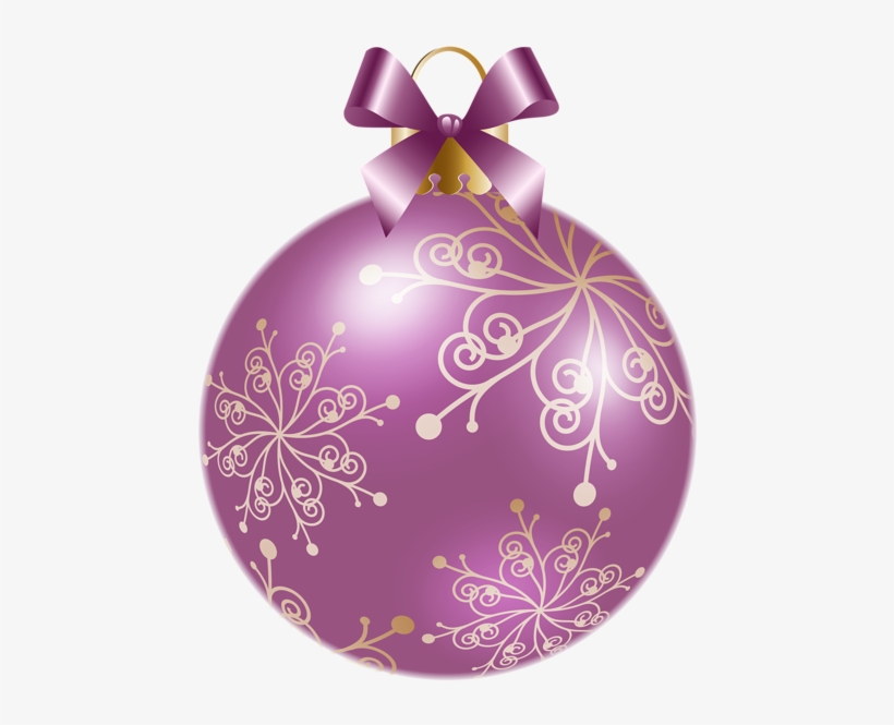 Christmas Soft Violet Ball Png Clipart Image - Christmas Ball Purple Png, transparent png download