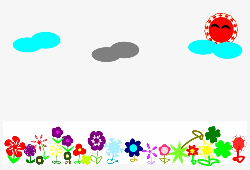 Picture Free Library Field Of Flowers Clipart - Flower Field Clip Art, transparent png download