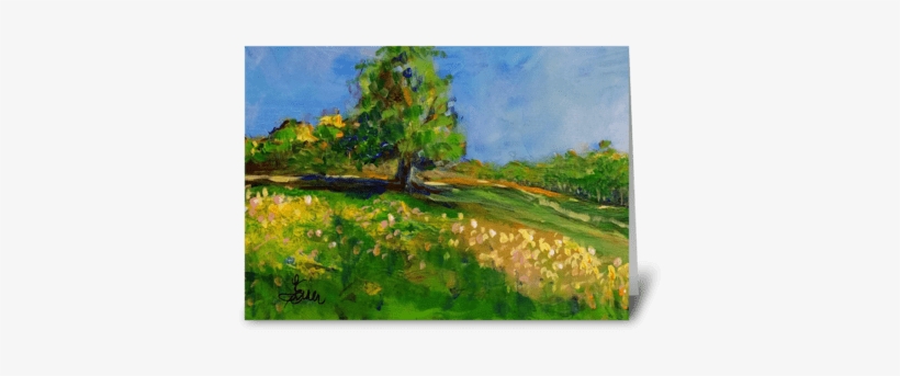 Rolling Hills New Father Greeting Card - Painting, transparent png download