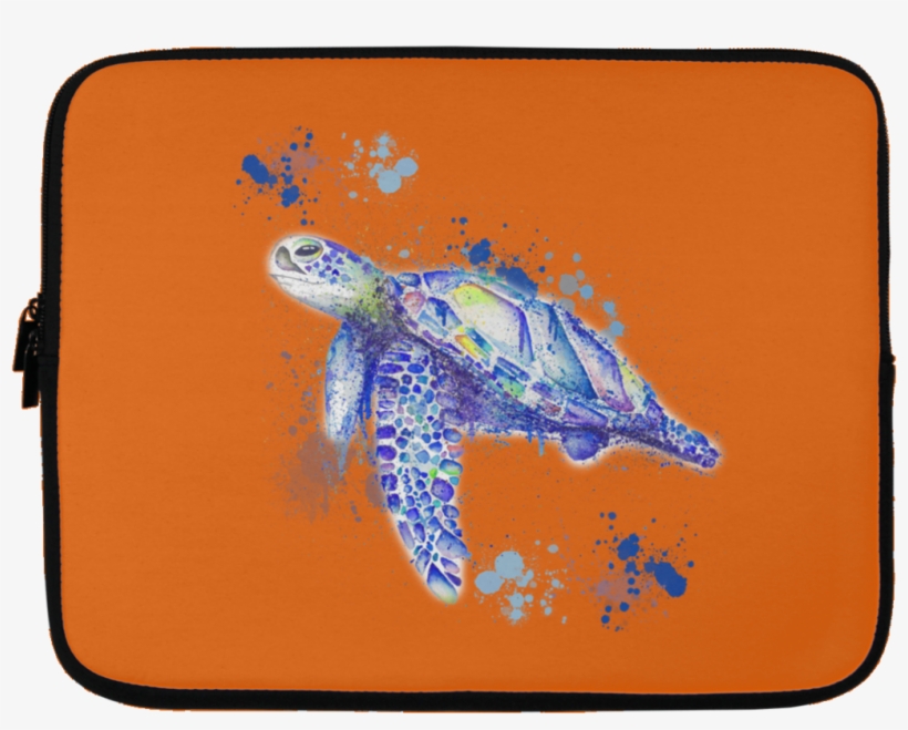 Watercolor Sea Turtle Laptop Sleeves - Watercolor Painting, transparent png download