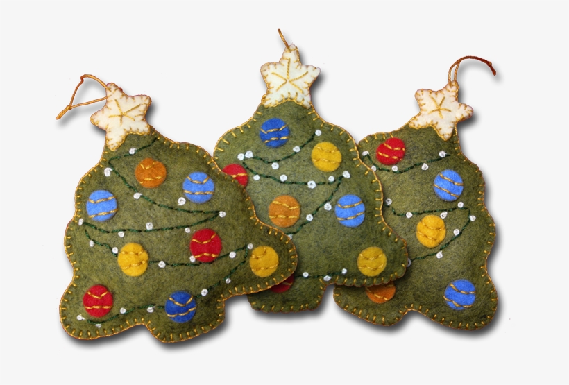 This Kit Makes Three Ornaments 31⁄2″ High That Are - Christmas Ornaments Felt Png, transparent png download