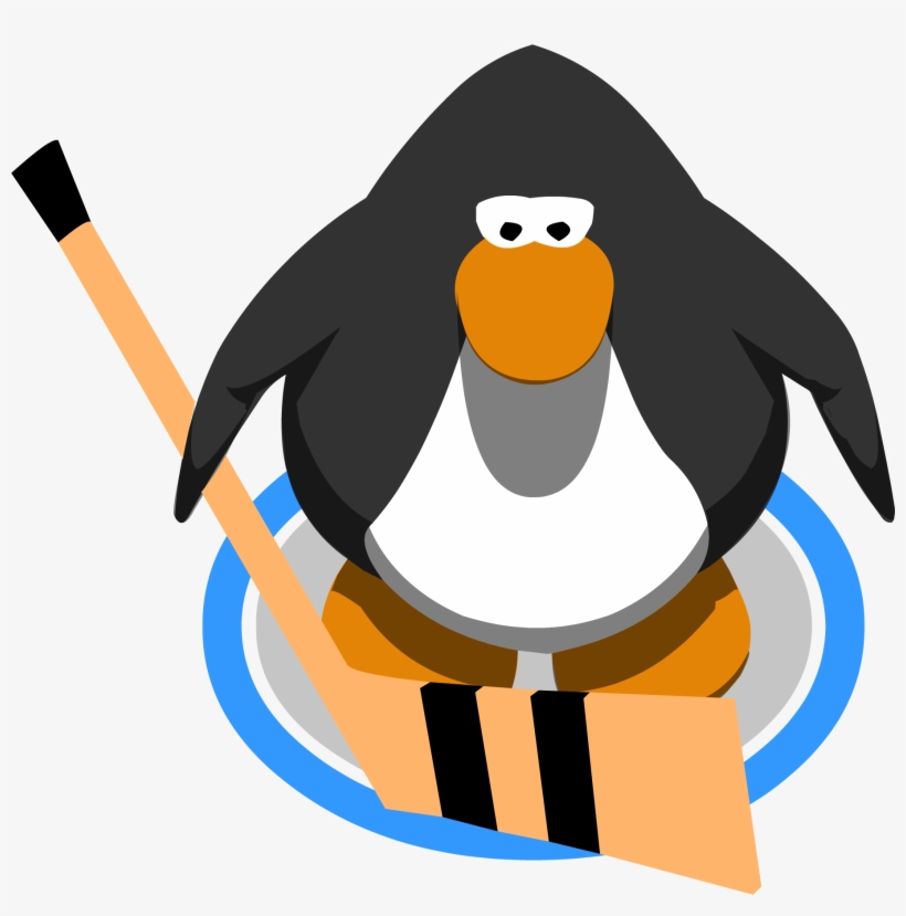 Hockey Stick Ingame - Shamrock Club Penguin, transparent png download