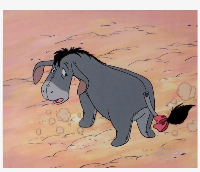 Eeyore By Walt Disney Studios Animation Cel & Matching - Tigger Movie Production Drawing, transparent png download