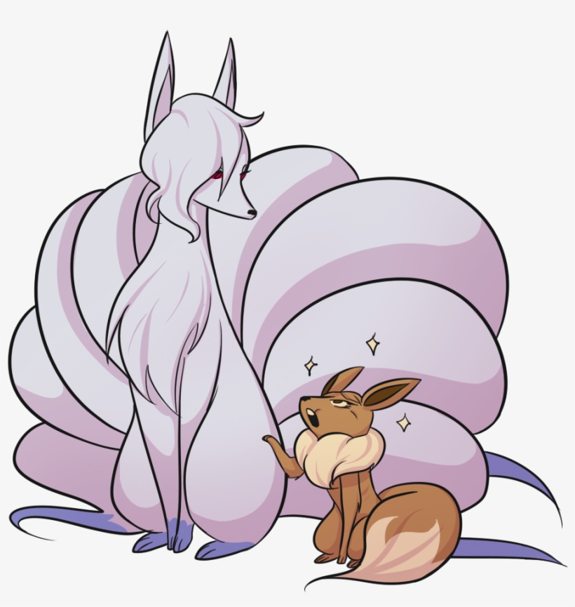 Sequia The Ninetales And Cotton The Eevee, transparent png download