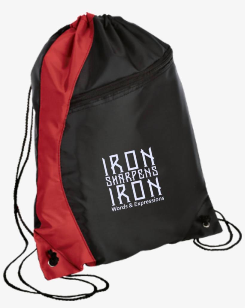 "iron Sharpens Iron" Embroidered Colorblock Cinch Pack, transparent png download
