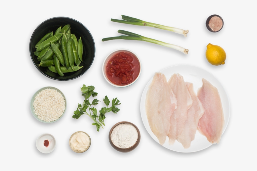 Crispy Catfish & Paella-style Rice With English Peas, transparent png download
